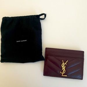 Saint Laurent Monogram Quilted Leather Card Case